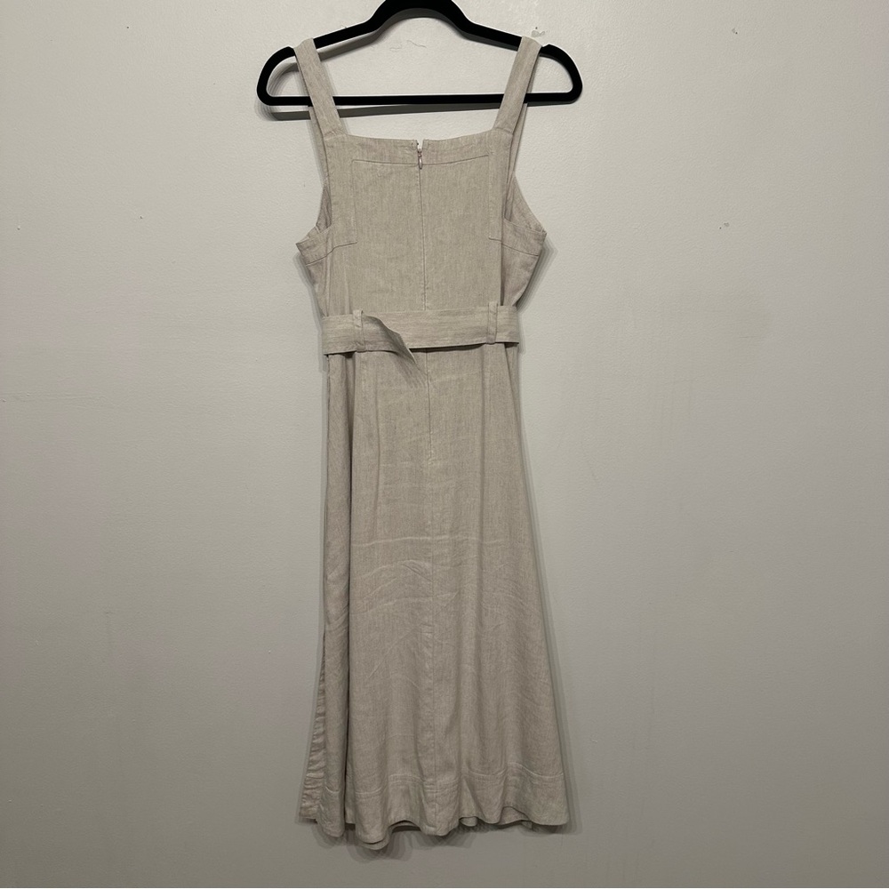 Club Monaco Side Button Linen Midi Dress - Picture 6 of 12